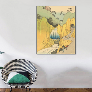 DIY数字油画安藤广重经典名画浮世绘仕女图风景画日式家居装饰画