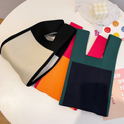 日韩系针织女包彩纯色气质包包，编织包手提包时尚便携手拎包包