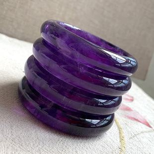 天然紫水晶手镯紫晶 透润有光泽实物一物一图自然光乌拉圭紫