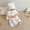 婴儿浴巾带帽斗篷新生幼，儿童宝宝洗澡浴袍，纯棉超软速干可穿式