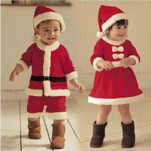 圣诞服装男女童圣诞演出服儿童，圣诞服饰圣诞节表演服圣诞老人套装