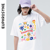 EUPHROSYNE原创设计自制超火涂鸦风T恤 清新可爱少女 纯棉圆领