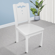 全实木椅子靠背椅木头中式餐厅餐桌椅约黑白色凳子餐椅家用