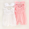 韩版新生幼儿衣服女宝宝夏装2哈衣6婴儿短袖连体衣3个月0-1岁夏季