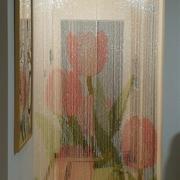 郁金香串珠门帘 花朵珠帘挂帘 客厅入户门玄关隔断装饰挂件