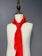 手工百分百纯棉柔软无化纤，老棉布学生红领巾鲜艳自然褶皱用很多年