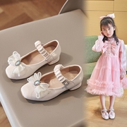 女童公主鞋2024春秋儿童，演出鞋软底女孩，小皮鞋黑色高跟鞋单鞋