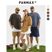 PANMAX潮牌大码男装T恤情侣装重磅宽松加肥加大短袖百搭DD-TS0098