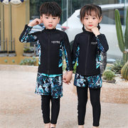儿童泳衣分体长袖长裤速干潜水服，学游泳2023学生小中大童少女