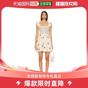 香港直邮潮奢 Free People 女士Tory 刺绣迷你连衣裙