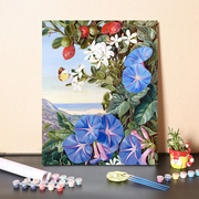数字油画diy植物花卉，装饰客厅卧室，手绘涂鸦世界名画休闲减压绘画
