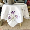 花卉复活节兔子绣花台布桌布，小圆桌餐垫盖布桌带防尘布节日(布节日)装饰