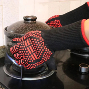 耐高温800度烧烤烤箱隔热防烫防火工业锅炉手套芳纶加厚硅胶烘焙