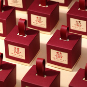 2024喜糖盒结婚糖盒子创意手提糖果伴手礼盒100个装空包装盒