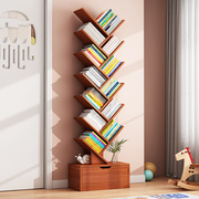 简易书架落地置物架家用创意树形，收纳架客厅，多层储物柜子小型书柜