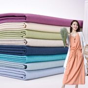 棉麻布料服装面料素色薄款亚麻，布料手工布，背景刺绣布料竹节麻布头