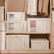 衣服收纳箱储物箱大号可折叠布艺衣柜收纳整理箱家用天地盖可透视