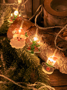 圣诞装饰品闪灯串灯满天星，老人挂件灯饰圣诞树，场景布置节日小彩灯