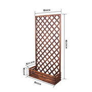 防腐木花箱网格花架室内阳台爬藤架花架室外实木栅栏花盆隔断花槽