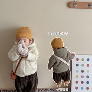 韩国婴童装连帽加绒厚棉服秋冬男女婴儿棉袄小宝宝棉衣外套潮