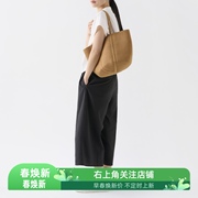无印良品muji便携纸编包斜挎化妆包，手拿包纸型纱，背包托特包宽边帽