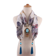 欧美气质女士披肩围脖饰品，项链民族风，围巾蒙古服装配饰1837
