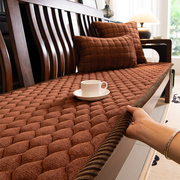 冬季毛绒加厚沙发垫子定制简约防滑红木实木，办公室坐垫真皮沙发垫