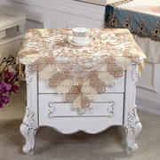 欧式边丝布c艺镂空尘蕾床头柜白色方桌布遮盖防花罩多用盖布空调