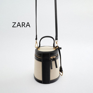 zarahome女包2024春季单肩手提包帆布包，水桶包小众(包小众)设计包