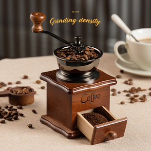 咖啡豆研磨机家用手磨咖啡机小型咖啡磨粉机，手动研磨器手摇磨豆机