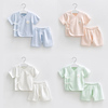 新生婴儿衣服夏季薄款和尚初生分体，纯棉0开裆3月夏装宝宝短袖套装