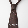 吉约蒙男士时尚休闲潮流领带咖色小碎花商务正装上班新郎结婚领带