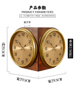 2023拐角双面挂钟静音家用客厅，阳角钟表个性创意垭口两面时钟