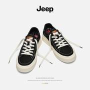 jeep吉普夏季男鞋2024透气薄款男生帆布鞋子运动休闲男士板鞋