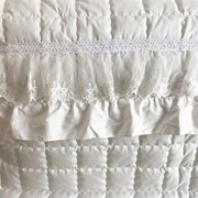本白夹棉床头罩全棉床头罩厚床头盖巾床头罩可定制