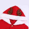 圣诞节服装女童礼服连衣裙2024大红色麋鹿连帽圣诞树裙表演服