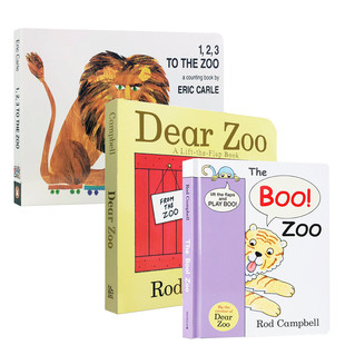 英文原版绘本Dear Zoo/The Boo Zoo/1  2  3  To The Zoo廖彩杏书单纸板书进口正版童书图画书启蒙幼教书籍送音频