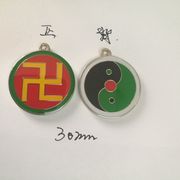 生产双面3厘铜万字符吊饰 太极项链坠 八卦万字挂定制LOGO