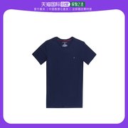 香港直邮Tommy Hilfiger 深蓝色圆领短袖T恤 09T3139410潮流