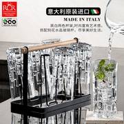 意大利进口rcr简约现代玻璃杯，套装家用客厅待客茶杯喝水杯子杯架