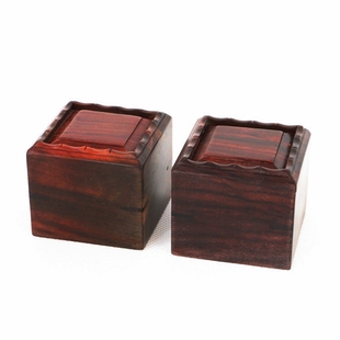 红酸枝首饰盒红木饰品盒，实木小盒子，戒指耳钉收藏盒木质印章收纳盒