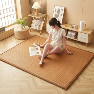 日式凉席地毯客厅卧室茶几，阳台床边榻榻米垫子，藤编席子夏季天地垫