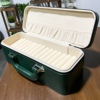 手镯收纳盒15位翡翠玉镯拉链锁咖色家用手提箱多位首饰收纳箱包。