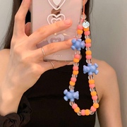 韩国oui撞色多巴胺设计小熊可爱手机链条手腕挂绳彩色洋气