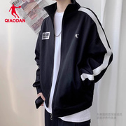 中国乔丹外套男2023春冬季夹克中国上衣针织开衫卫衣运动男装