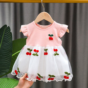 女童连衣裙婴幼儿童洋气蓬蓬纱裙，夏装公主小童宝宝，1周岁礼服裙子