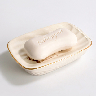 肥皂架肥皂盒陶瓷双层沥水皂盒创意卫生间香皂盒轻奢风香皂置物架