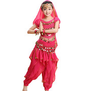 短袖旋转裤儿童，印度舞蹈服装演出服女童，肚皮舞新疆舞表演