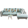 防滑沙发垫布艺田园简约现代四季通用客厅实木坐垫，皮沙发巾套订做