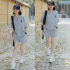 韩版学生宽松显瘦纯棉运动套装，女夏季时尚短袖，短裤休闲两件套跑步